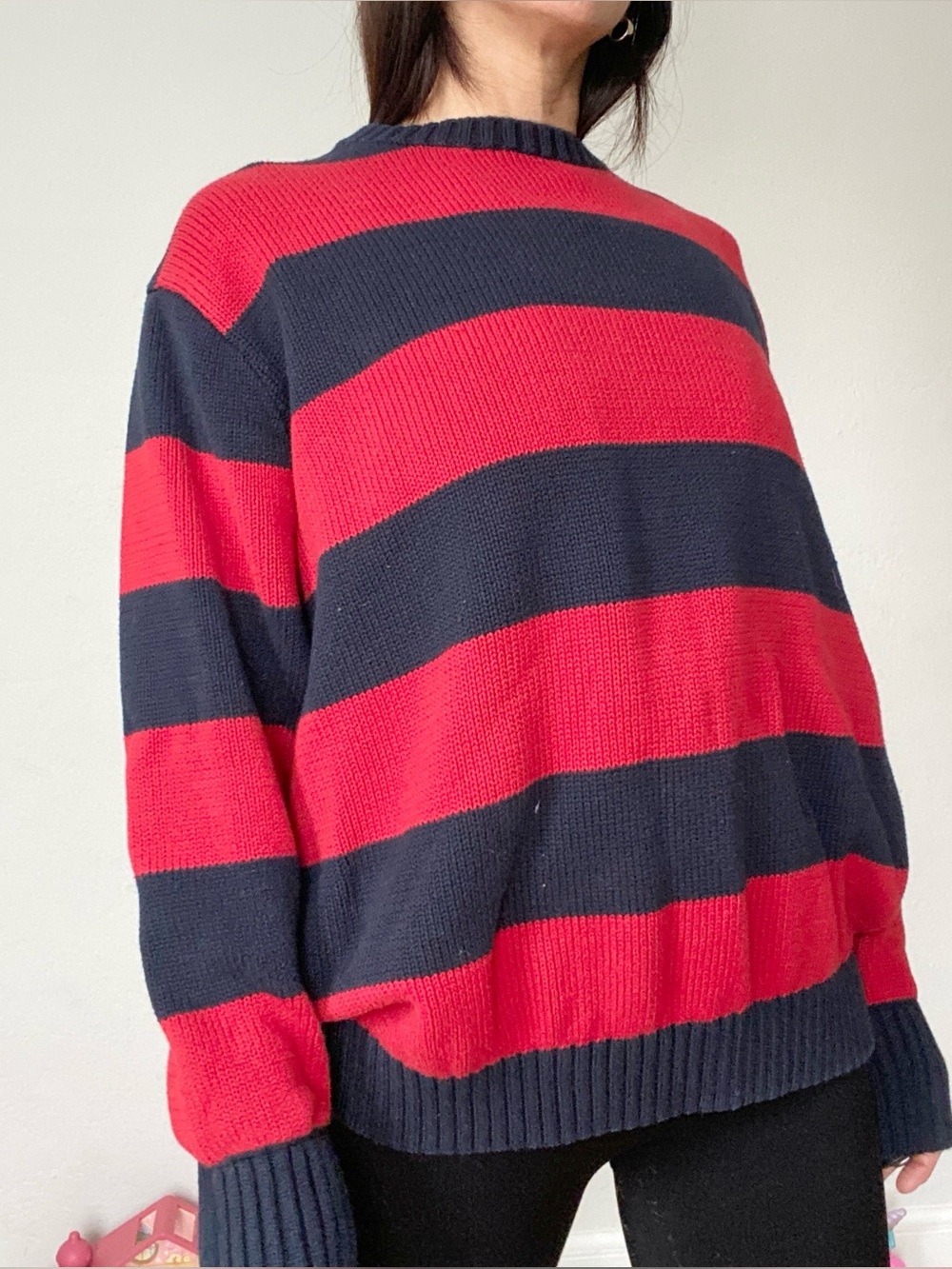 J GALT striped pullover sweater